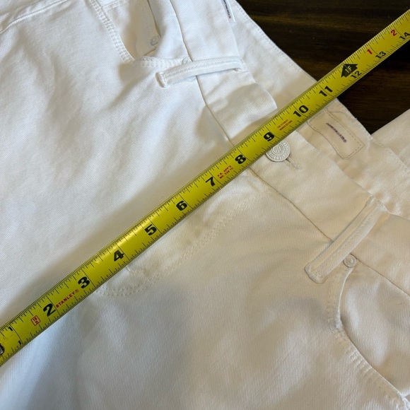 Mother Jeans Looker Petite Glass Slipper White Cropped Womens 32 Ankle - Picture 8 of 11